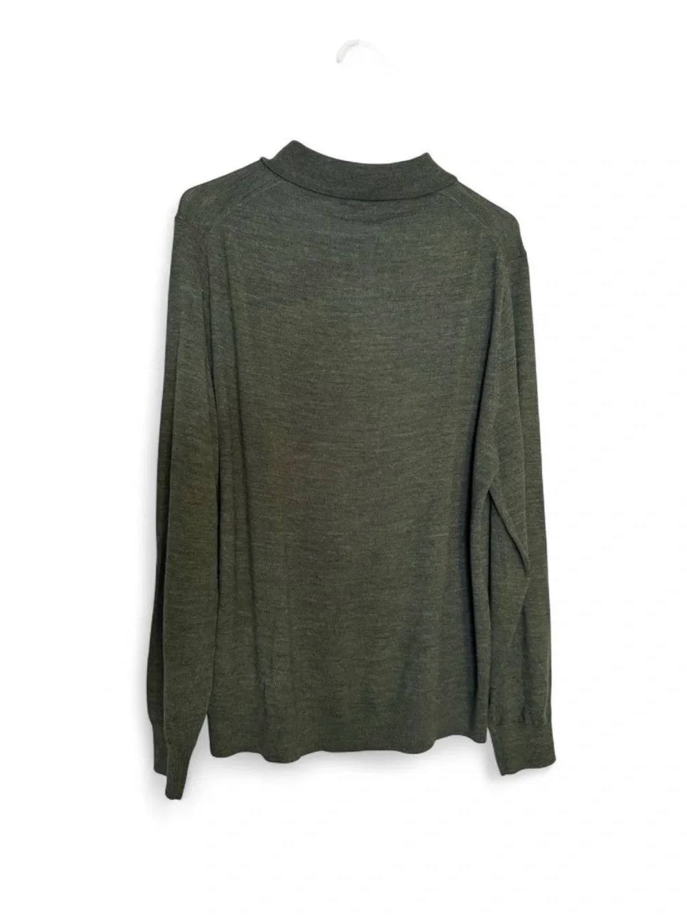 J. Crew Olive Green Merino blend polo sweater